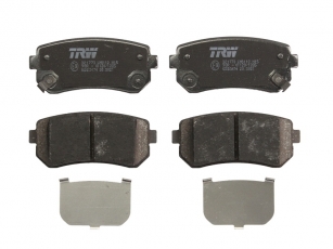 Купить GDB3474 TRW Тормозные колодки задние Hyundai i20 (1.1, 1.2, 1.4, 1.6) с звуковым предупреждением износа